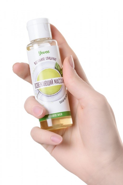 Масло для массажа «Освежающий массаж» с ароматом зеленого чая и мяты - 50 мл. - ToyFa - купить с доставкой в Невинномысске