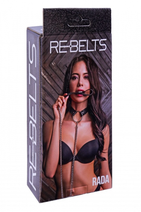 Черный поводок и чокер с кольцом Rada - Rebelts - купить с доставкой в Невинномысске
