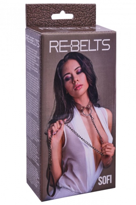 Коричневый поводок и чокер с кольцом Sofi - Rebelts - купить с доставкой в Невинномысске