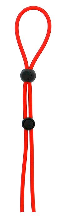 Красное лассо на пенис с двумя бусинами STRETCHY LASSO CAGE - Dream Toys - в Невинномысске купить с доставкой