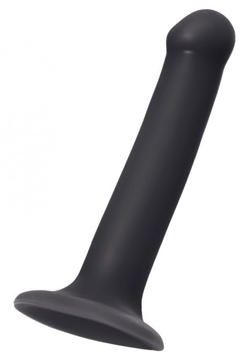 Черный фаллос на присоске Silicone Bendable Dildo M - 18 см. - Strap-on-me - купить с доставкой в Невинномысске