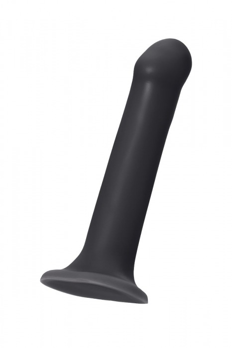 Черный фаллос на присоске Silicone Bendable Dildo L - 19 см. - Strap-on-me - купить с доставкой в Невинномысске