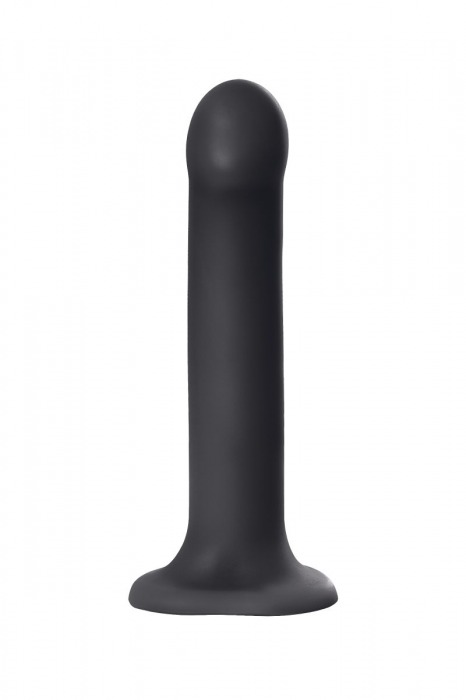 Черный фаллос на присоске Silicone Bendable Dildo L - 19 см. - Strap-on-me - купить с доставкой в Невинномысске