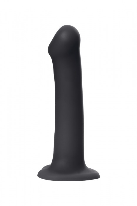 Черный фаллос на присоске Silicone Bendable Dildo L - 19 см. - Strap-on-me - купить с доставкой в Невинномысске
