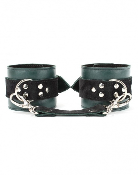 Изумрудные наручники Ladys Arsenal на карабинах - БДСМ Арсенал - купить с доставкой в Невинномысске