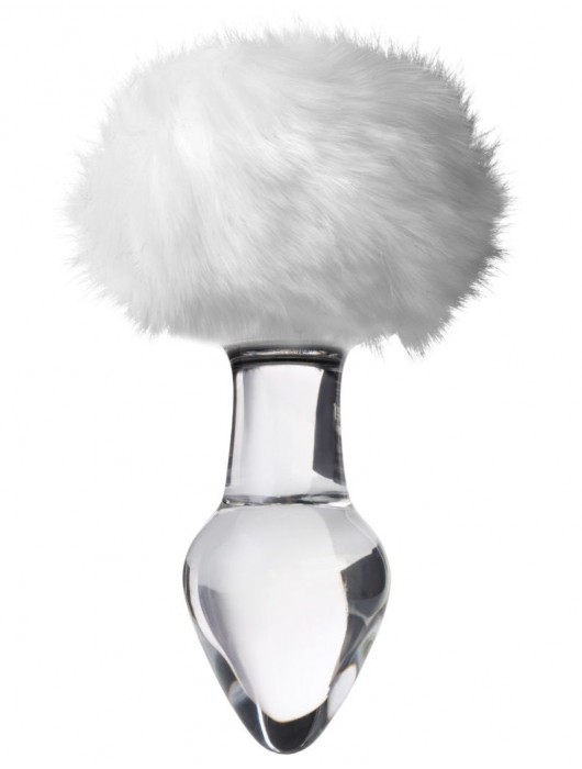 Стеклянная анальная втулка с хвостиком - 9,5 см. - Sexus - купить с доставкой в Невинномысске