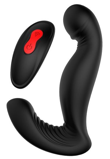 Черный вибромассажер простаты SWIRLING P-PLEASER - Dream Toys - в Невинномысске купить с доставкой