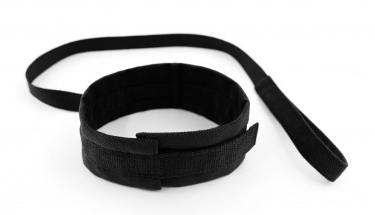 Черный ошейник My Rules с поводком - БДСМ Арсенал - купить с доставкой в Невинномысске