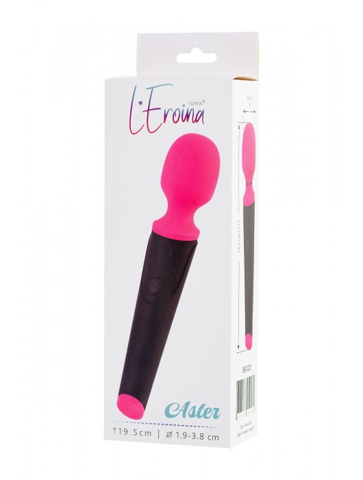 Черно-розовый вибростимулятор ASTER - 19,5 см. - ToyFa
