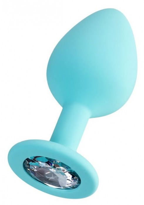 Мятная анальная втулка Brilliant с прозрачным кристаллом - 8 см. - ToyFa - купить с доставкой в Невинномысске