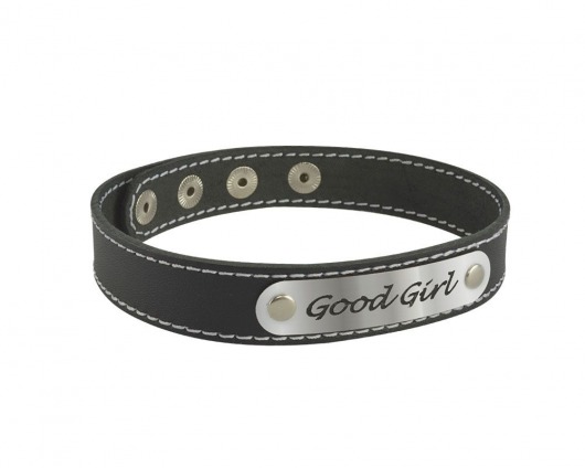 Чокер с белой строчкой Good Girl - Sitabella - купить с доставкой в Невинномысске