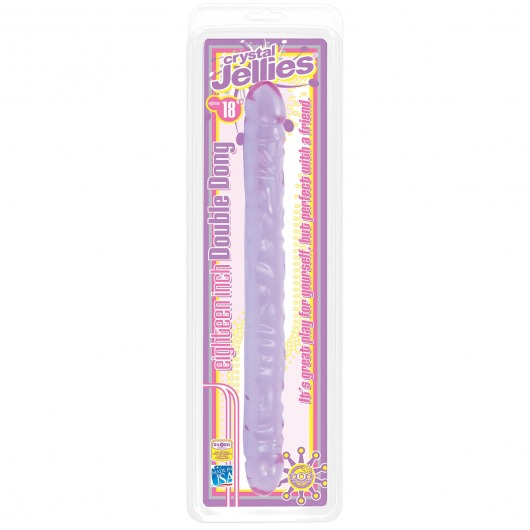 Двухсторонний фиолетовый фаллоимитатор Double Dong Purple Jellie - 46 см. - Doc Johnson