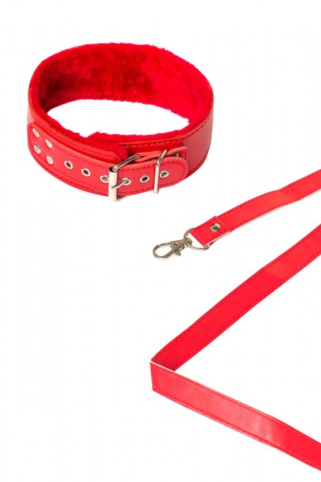 Красный ошейник Circus с поводком - Lola Games - купить с доставкой в Невинномысске