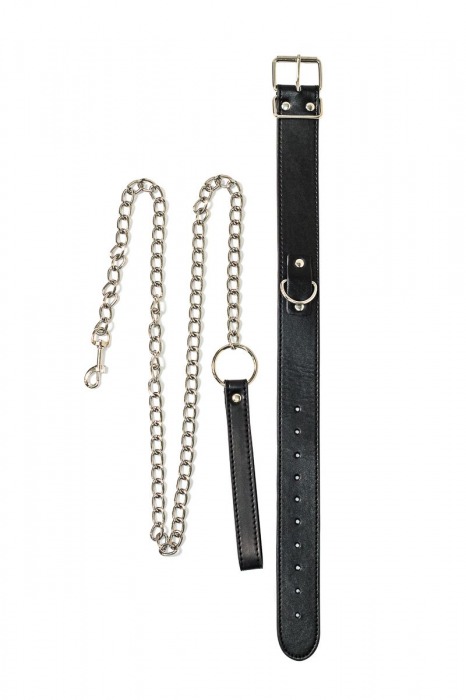 Черный ошейник с поводком Wild - Lola Games - купить с доставкой в Невинномысске