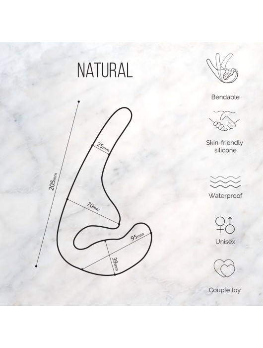 Бежевый безремневой страпон Seduction - 20,5 см. - Lola Games - купить с доставкой в Невинномысске