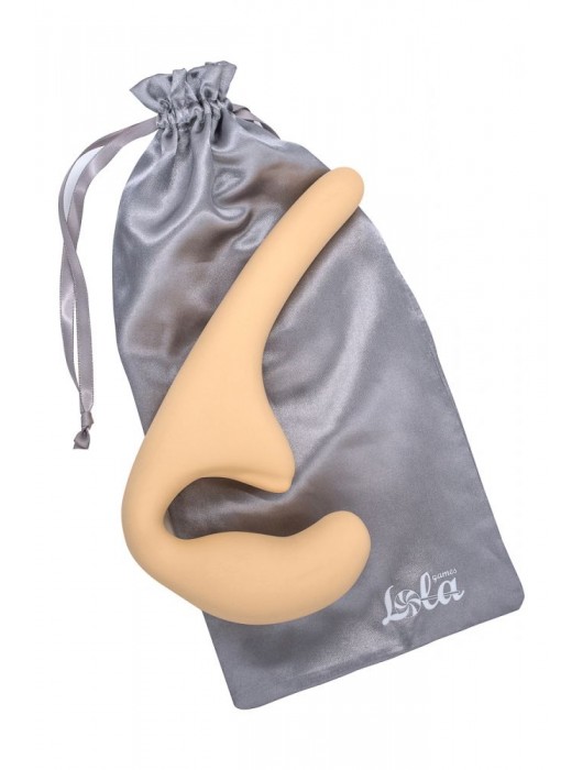 Бежевый безремневой страпон Seduction - 20,5 см. - Lola Games - купить с доставкой в Невинномысске