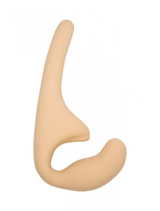 Бежевый безремневой страпон Seduction - 20,5 см. - Lola Games - купить с доставкой в Невинномысске