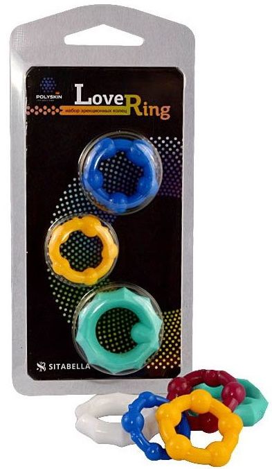 Набор из 3 цветных эрекционных колец Love Ring - Sitabella - в Невинномысске купить с доставкой