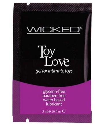 Лубрикант на водной основе для использования с игрушками WICKED Toy Love - 3 мл. - Wicked - купить с доставкой в Невинномысске