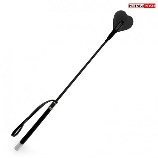 Черный стек с наконечником-сердечком - 54 см. - Notabu - купить с доставкой в Невинномысске