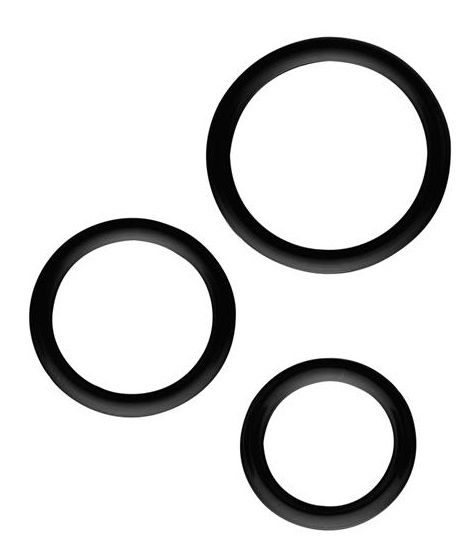 Набор из 3 эрекционных колец SILICONE COCKRINGS - Dream Toys - в Невинномысске купить с доставкой