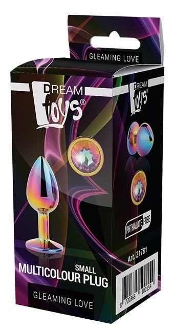 Голографическая анальная втулка с радужным кристаллом - 7,1 см. - Dream Toys - купить с доставкой в Невинномысске