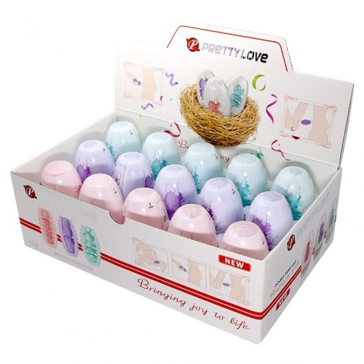 Набор из 15 мини-мастурбаторов Fantastic Egg Hard Boiled - Baile - в Невинномысске купить с доставкой