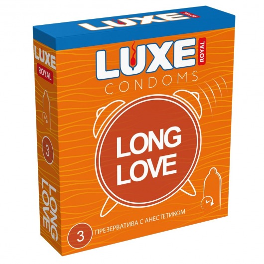 Презервативы с продлевающим эффектом LUXE Royal Long Love - 3 шт. - Luxe - купить с доставкой в Невинномысске