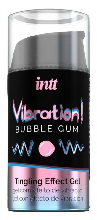 Жидкий интимный гель с эффектом вибрации Vibration! Bubble Gum - 15 мл. - INTT - купить с доставкой в Невинномысске