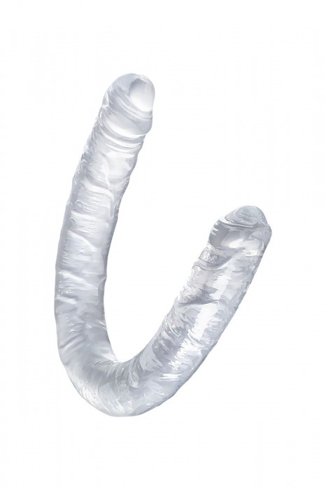 Прозрачный двухсторонний фаллоимитатор Double Dildo - 40 см. - Toyfa Basic