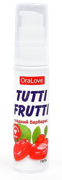 Гель-смазка Tutti-frutti со вкусом барбариса - 30 гр. - Биоритм - купить с доставкой в Невинномысске