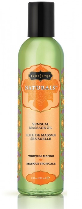 Массажное масло Naturals Tropical Mango с ароматом манго - 236 мл. - Kama Sutra - купить с доставкой в Невинномысске