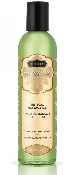 Массажное масло Naturals Vanilla Sandalwood с ароматом ванили и сандала - 236 мл. - Kama Sutra - купить с доставкой в Невинномысске