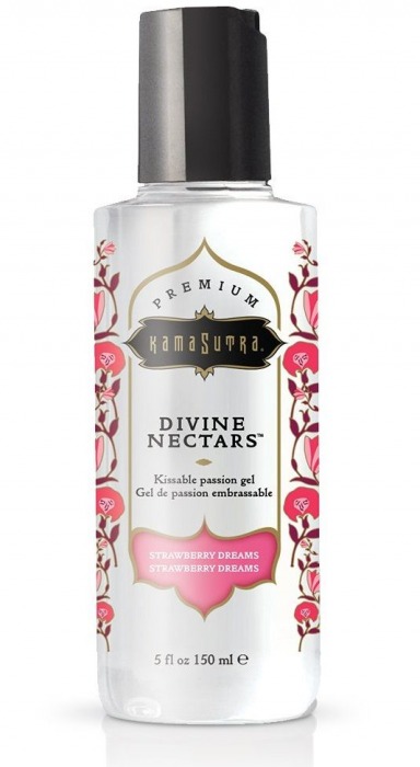Гель-лубрикант на водной основе Divine Nectars Strawberry Dream с ароматом клубники - 150 мл. - Kama Sutra - купить с доставкой в Невинномысске