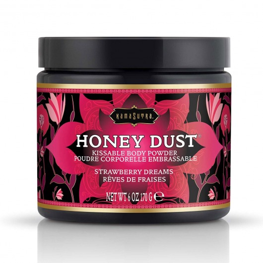 Пудра для тела Honey Dust Body Powder с ароматом клубники - 170 гр. - Kama Sutra - купить с доставкой в Невинномысске