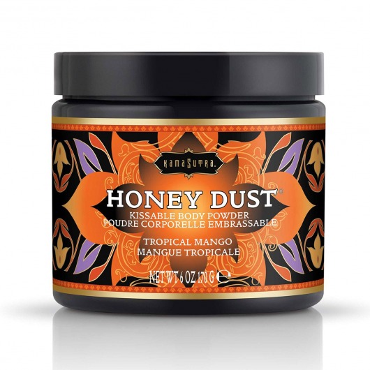 Пудра для тела Honey Dust Body Powder с ароматом манго - 170 гр. - Kama Sutra - купить с доставкой в Невинномысске