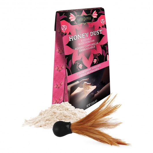 Пудра для тела Honey Dust Body Powder с ароматом клубники - 28 гр. - Kama Sutra - купить с доставкой в Невинномысске