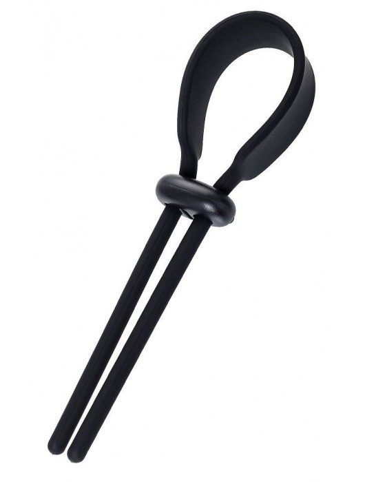 Черное эрекционное лассо на пенис Keb - A-toys - в Невинномысске купить с доставкой