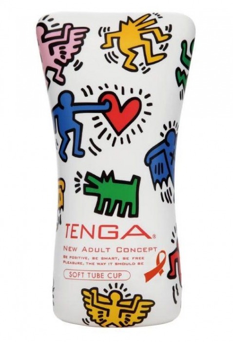 Мастурбатор-туба Keith Haring Soft Tube CUP - Tenga - в Невинномысске купить с доставкой