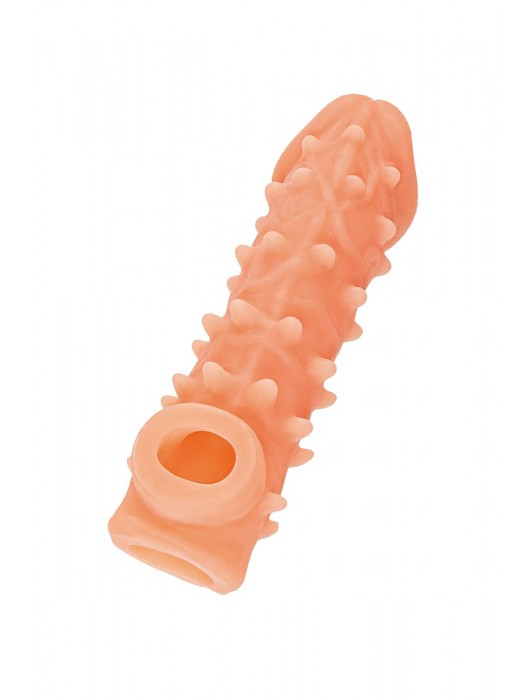 Телесная закрытая насадка с пупырышками Cock Sleeve Size L - 17,6 см. - KOKOS - в Невинномысске купить с доставкой