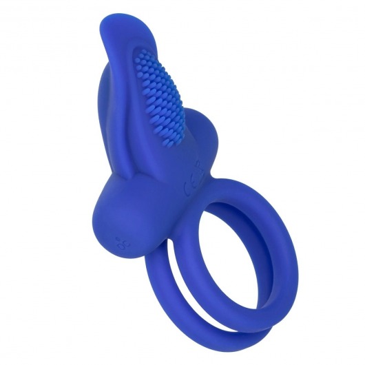 Синее перезаряжаемое эрекционное кольцо Silicone Rechargeable Dual Pleaser Enhancer - California Exotic Novelties - в Невинномысске купить с доставкой