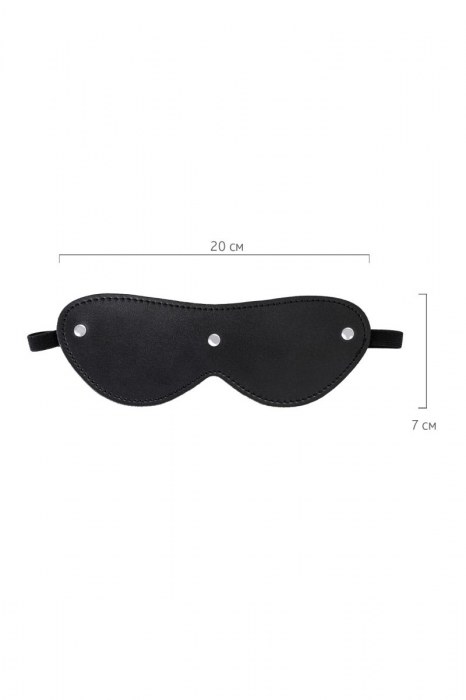 Черная кожаная маска Anonymo с мягким подкладом - ToyFa - купить с доставкой в Невинномысске