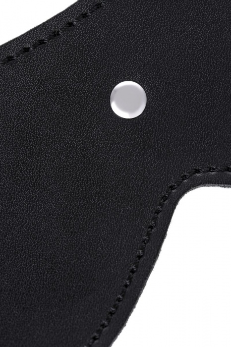 Черная кожаная маска Anonymo с мягким подкладом - ToyFa - купить с доставкой в Невинномысске