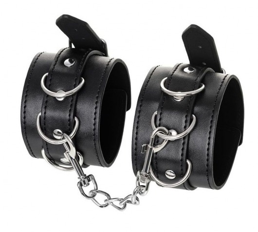 Черные оковы Anonymo из искусственной кожи - ToyFa - купить с доставкой в Невинномысске