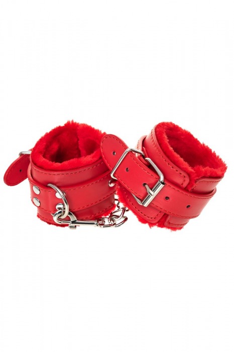 Красные наручники Anonymo из искусственной кожи - ToyFa - купить с доставкой в Невинномысске