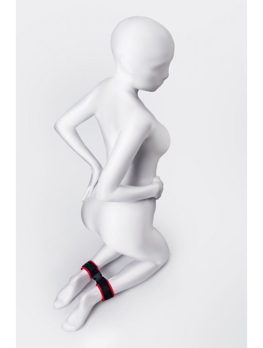 Красно-черные велюровые оковы Anonymo - ToyFa - купить с доставкой в Невинномысске