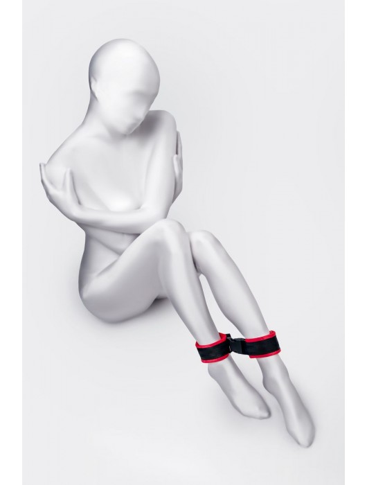 Красно-черные велюровые оковы Anonymo - ToyFa - купить с доставкой в Невинномысске