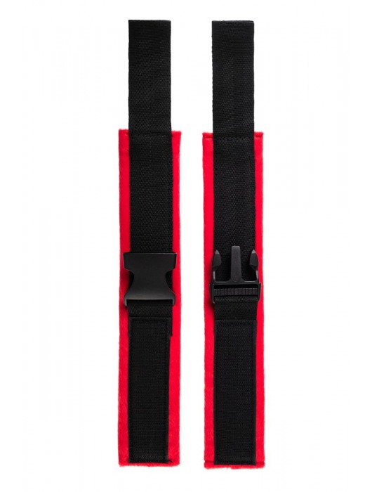 Красно-черные велюровые оковы Anonymo - ToyFa - купить с доставкой в Невинномысске