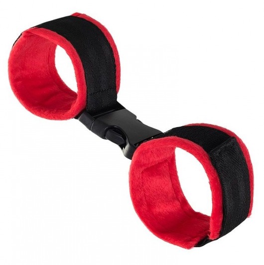 Красно-черные велюровые оковы Anonymo - ToyFa - купить с доставкой в Невинномысске