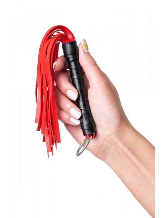 Красно-черный флоггер Anonymo - 28 см. - ToyFa - купить с доставкой в Невинномысске